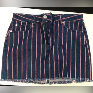 Women’s 12 Denim Shorts with Stripes